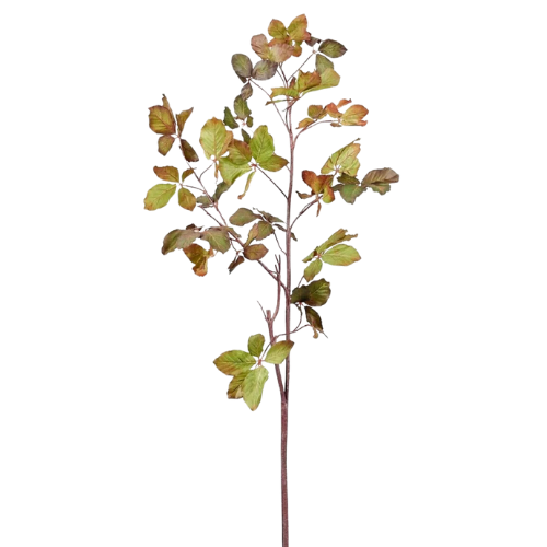 Afloral Tall Burgundy Green Faux Chestnut Leaf Branch - 47"