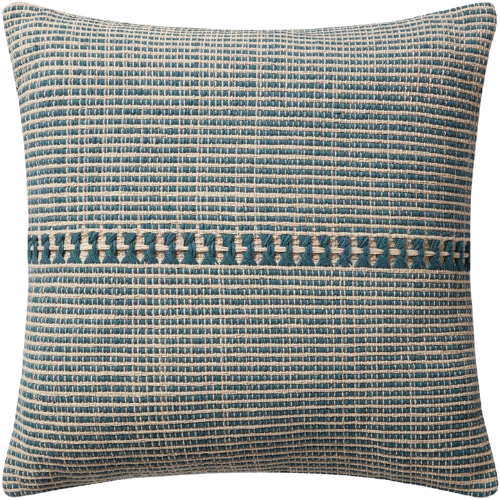 CLJ x Loloi Harvey Blue Natural Square Pillow