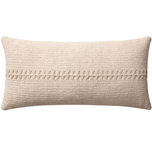 CLJ x Loloi Harvey Ivory Lumbar Pillow