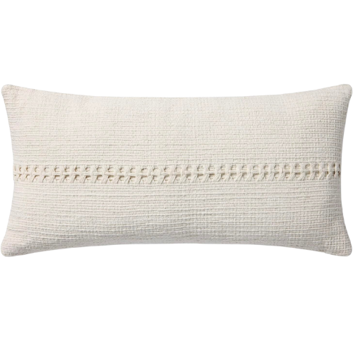 CLJ x Loloi Harvey White Lumbar Pillow