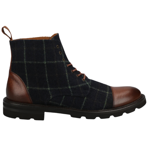 Taft Clothing The Jack Captoe Boot in Navy Tweed