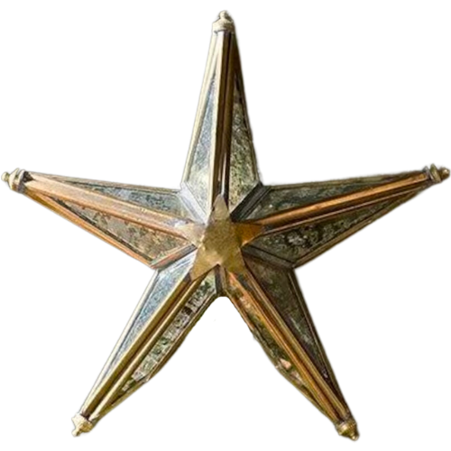 Etsy Bakara Star Christmas Tree Topper Gold Mirror