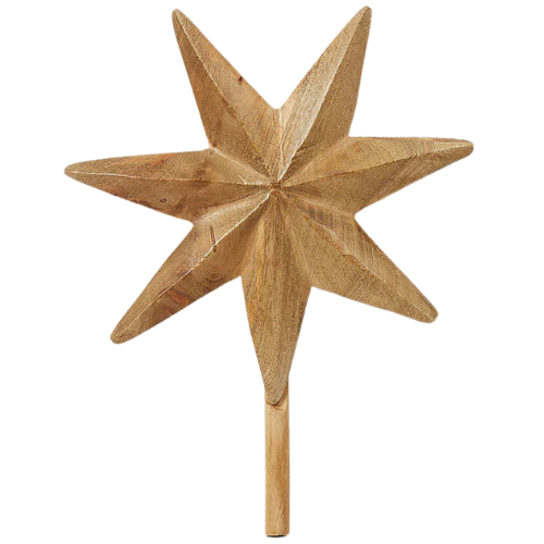 Shoppe Amber Interiors Seven Point Star Tree Topper Wood