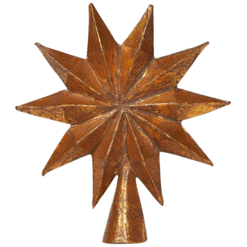 Shoppe Amber Interiors Ten Point Tree Topper Gold