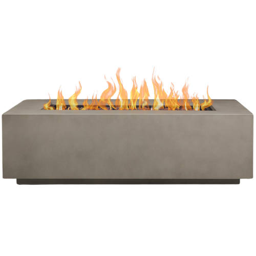 Rectangular Propane Fire Pit Table Modern Stone