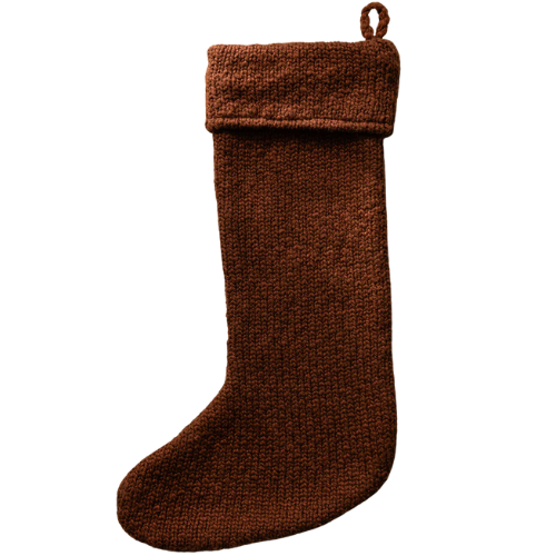 McGee & Co Cozy Knit Stocking in Deep Brown