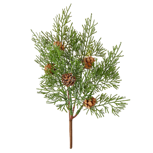 Walmart (US) Frosted Green Pine and Pinecone Christmas Pick