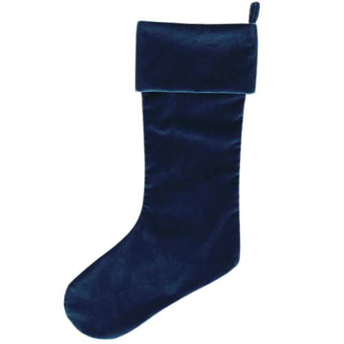 Ballard Designs Deep Blue Velvet Signature Velvet Stocking with Wide Cuff & Personalization Options