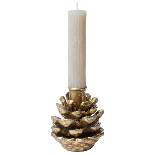 Stoffer Home Gold Pinecone Taper Holder