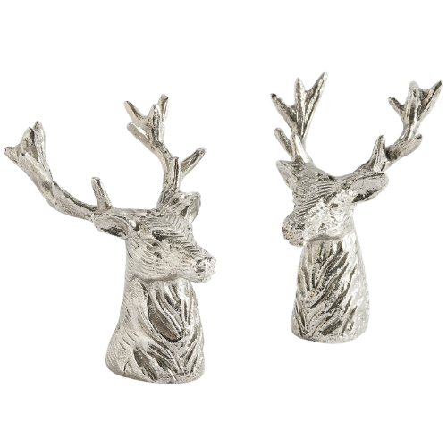 Pottery Barn (US) Stag Salt & Pepper Shakers silver reindeer