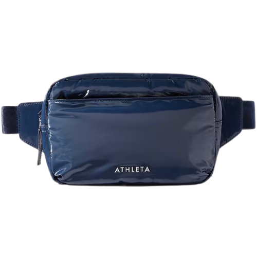 Athleta Blue All About Shine Puff Large Belt Bag