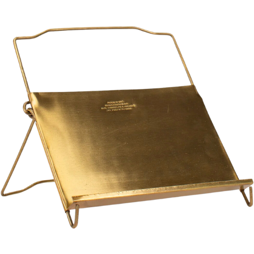 Amber Interiors Brass Cookbook & Tablet Stand