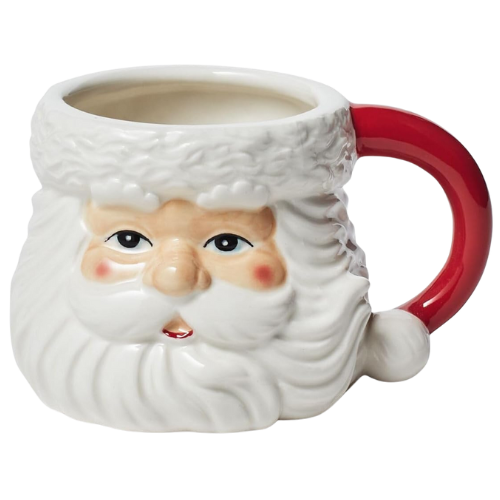 Figural Santa Mug Ceramic