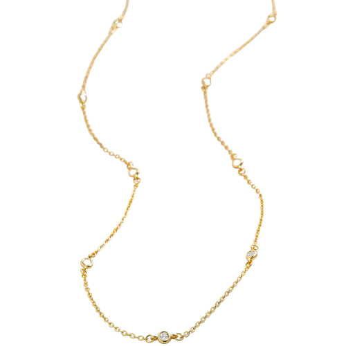 Baublebar Yasmine 18K Gold Necklace - Clear/Gold