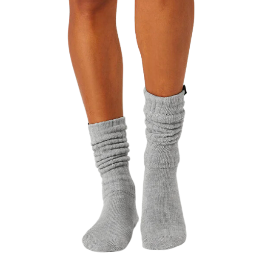 Alo Yoga Unisex Scrunch Sock - Athletic Heather Grey