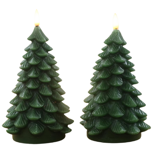 Amazon (US) Flameless Candles with Remote Timer, 2 Pack Christmas Tree