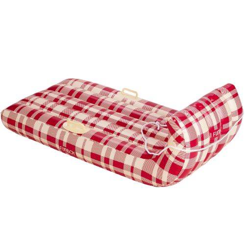 FUNBOY Inflatable Toboggan Sled Retro Plaid