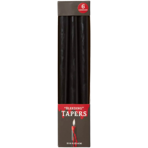 Target 6pk 10'' Bleeding Taper Candles Black - Threshold™