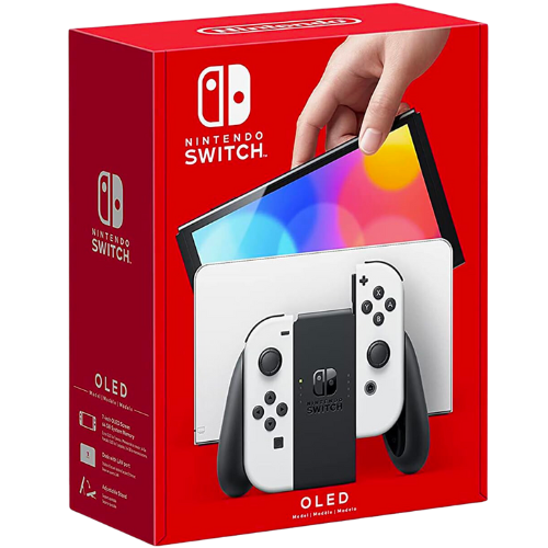 Amazon Nintendo Switch (OLED model) with White Joy-Con