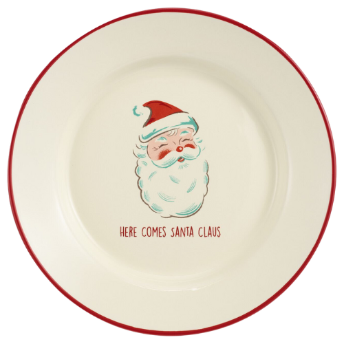 World Market Retro Santa Plates Set of 4