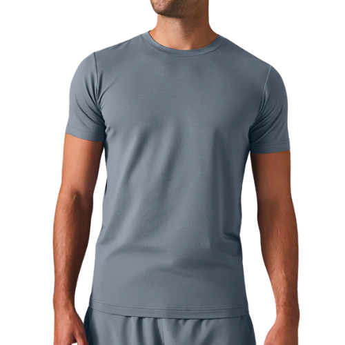 Alo Yoga Conquer Reform Crewneck Short Sleeve Steel Gray