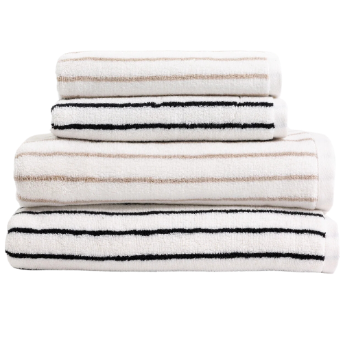 Cozy Earth Luxe Bath Towels striped