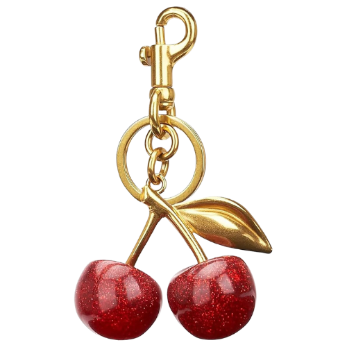 Cherry Bag Charm Purse Charms Keychain Amazon gold red