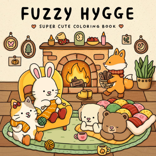 Fuzzy Hygge Adult Coloring Book