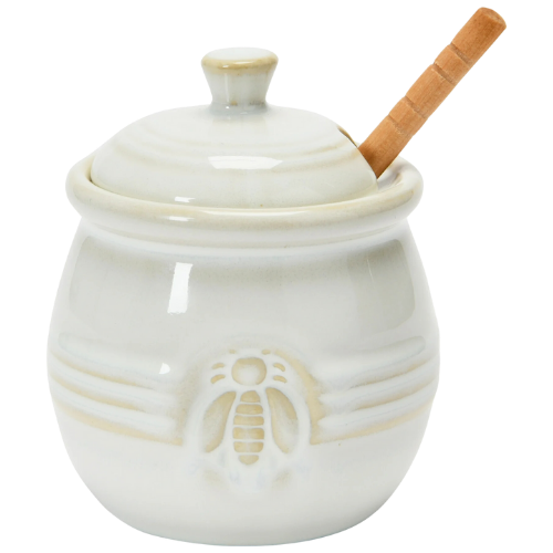 Walmart (US) Creative Co-Op Farmhouse Embossed Stoneware Honey pot jar