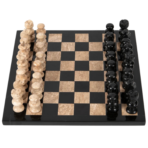 Amber Interiors Cafe Chess Set marble stone