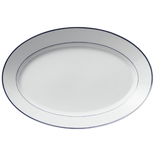 Williams-Sonoma Apilco Tradition Blue-Banded Porcelain Oval Platter