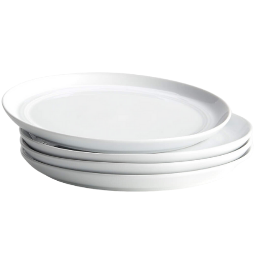 Hue White Salad Plates, Set of 4 + Reviews | Crate & Barrel white