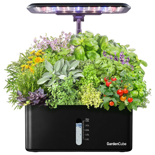 Hydroponics Growing System Indoor Garden: Herb Garden Kit Indoor with LED Grow Light Quiet Smart Water Pump Automatic Timer Healthy Fresh Herbs Vegetables - Hydroponic Planter for Home Kitchen Office Amazon