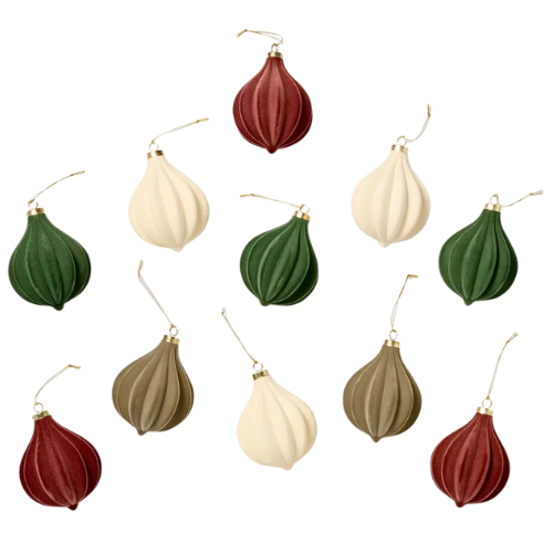 Set of 11 Velvet Decorative Ornaments Multicolor - Threshold™ designed with Studio McGee