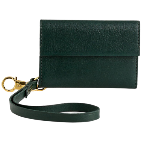 Card Case Wristlet | Madewell leather green