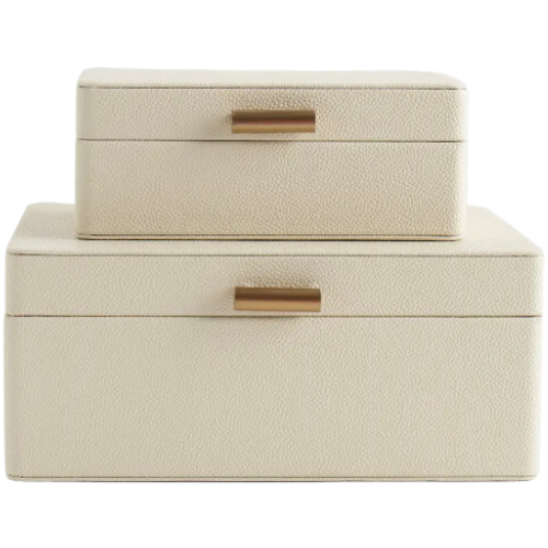 Quince Shagreen Leather Luxury Decorative Boxes