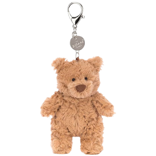 Amazon Jellycat Bartholomew Bear Bag Charm, 4.5 inches | Teddy Bear Plush Keychain | Great Gift Idea