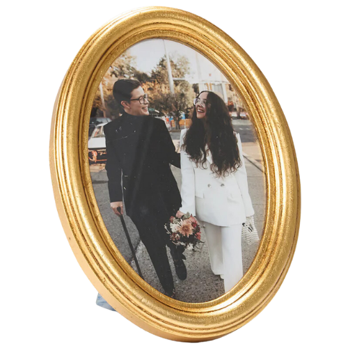 Framebridge Antiqued Oval Tabletop Frame picture photo