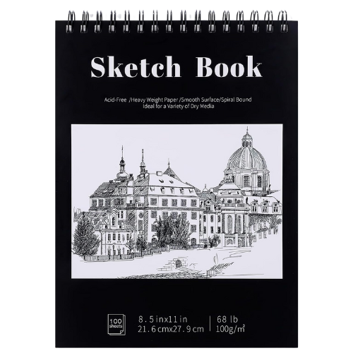 Sketch Book 8.5×11 inchs, Spiral Bound Sketch Pad 100 Sheets Drawing Amazon