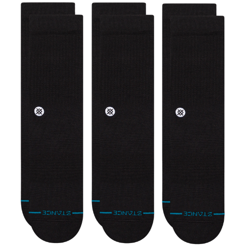 Stance Black Icon Crew Socks 3 Pack