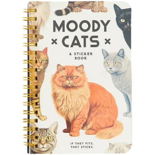 Urban Outfitters (US and RoW) Moody Cats Sticker Book By Brass Monkey & Galison