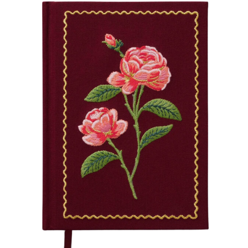 Rifle Paper Co Embroidered Journal - Roses Red