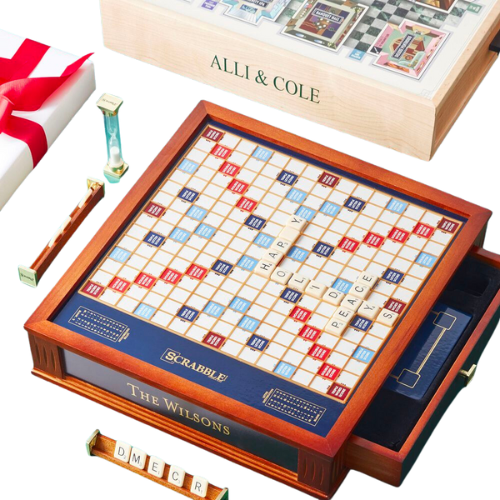 Mark and Graham Deluxe Wood Scrabble Game Set