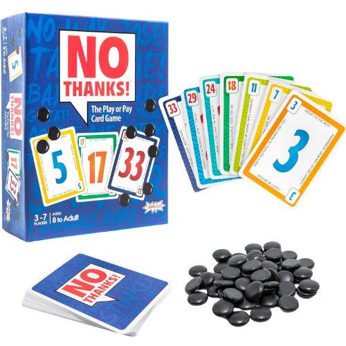 Amazon Amigo Games No Thanks! The Play or Pay Card Game – Avoid Taking Points in This Exciting & Simple Classic Card Game for Family Game Night – Perfect for Kids & Adults ages 8 & Older