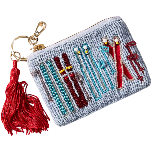 Anthropologie Beaded Coin Purse: Holiday Icon Edition