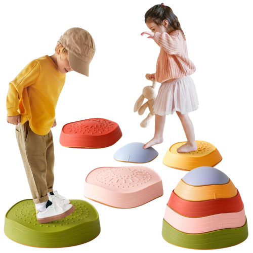 Tiny Land Stepping Stones for Kids, 5pcs Non-Slip Toddler Stepping Stones