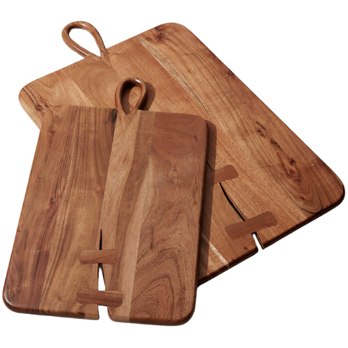 Mateo Large Acacia Board + Reviews | Crate & Barrel charcuterie cutting bread