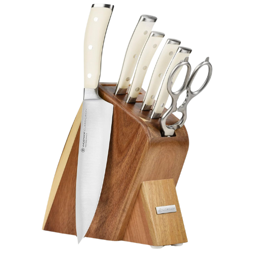 Cream Wusthof 7 Piece Knife set block kitchen knives