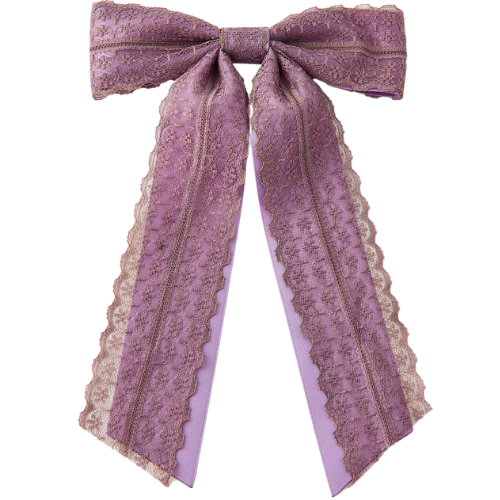 Urban Outfitters Purple Dove Dolly Satin Lace Hair Bow Barrette