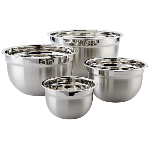 4-Piece Stainless Steel Bowls + Reviews | Crate & Barrel